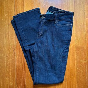 EDDIE BAUER Classic Barely Boot Cut Denim Dark Wash Blue Jeans 14 L